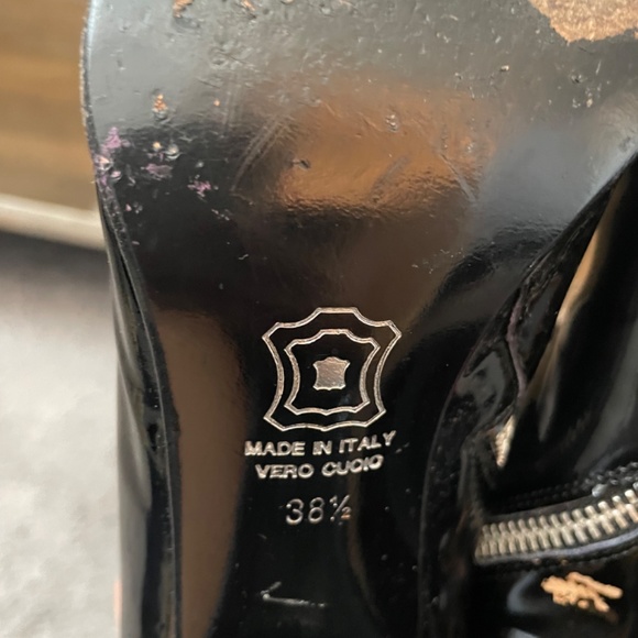 VINTAGE J&ANS DOLCE &GABBANA BlackPatent Leather Boots from 90’s - Picture 8 of 14